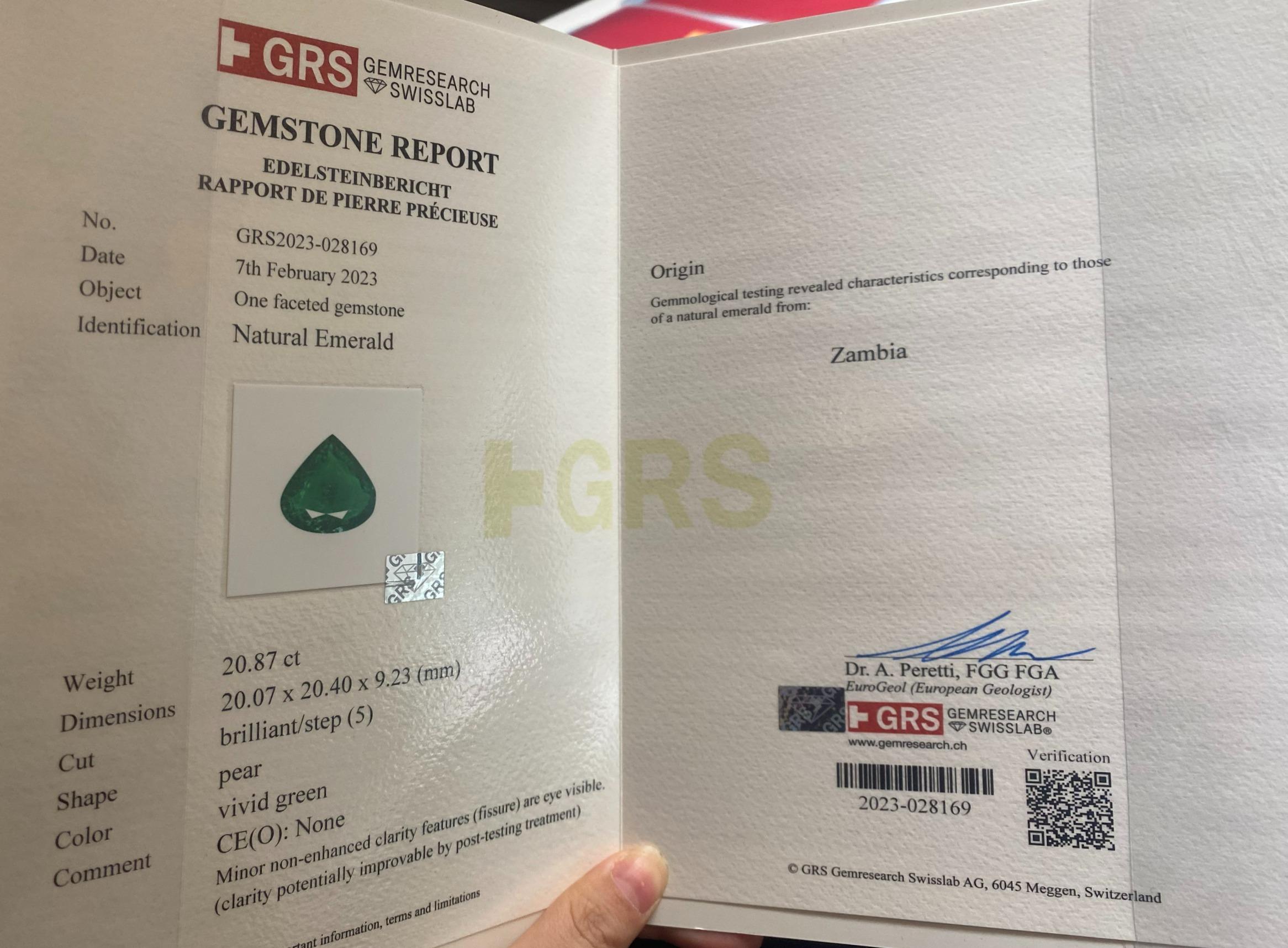 grs emerald certificate