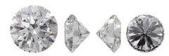 Dazzling 2 pcs Natural Diamonds with 1.06ct Round D VS1 GIA Certificate