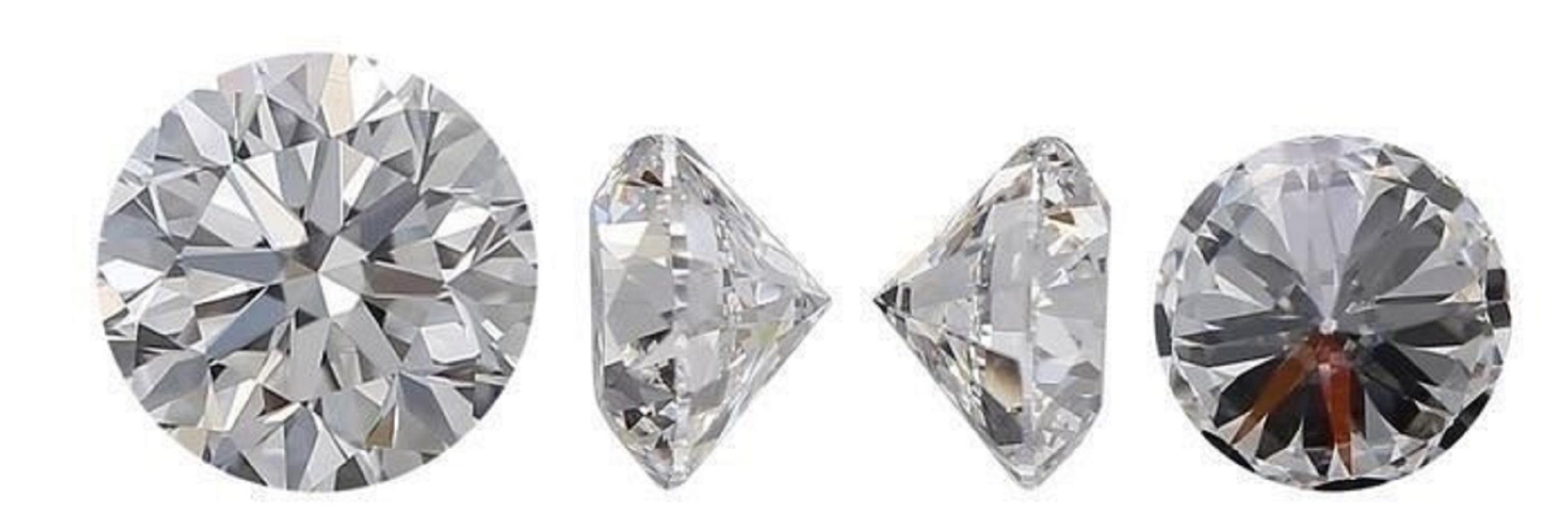 Women's or Men's Dazzling 2 pcs Natural Diamonds with 1.06ct Round D VS1 GIA Certificate For Sale