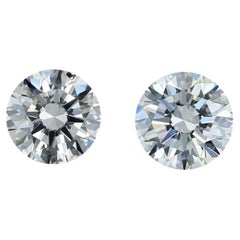Dazzling 2 Pcs Natural Diamonds w/ 2.03ct Round G, H VS1, VS2 GIA Certificate