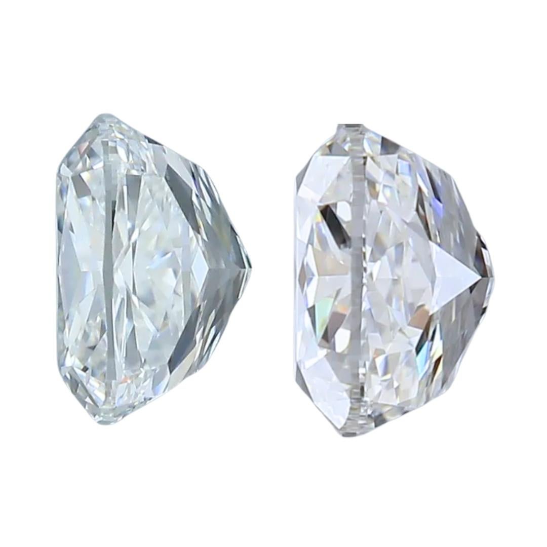 Taglio cuscino Abbagliante coppia di diamanti a forma di cuscino da 2,00ct - Certificato GIA in vendita