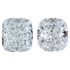 Abbagliante coppia di diamanti a forma di cuscino da 2,00ct - Certificato GIA