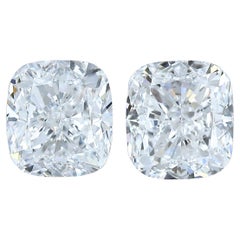 Dazzling 2.00ct Pair of Cushion-Shaped Natural Diamonds - IGI Certified