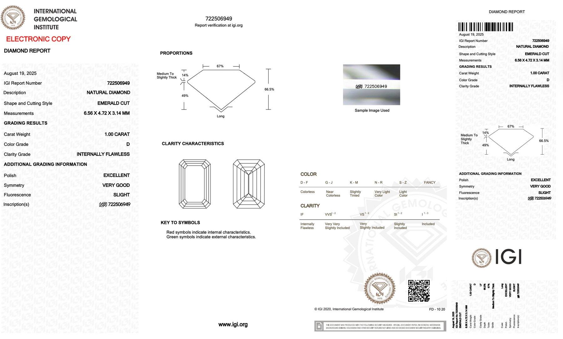 Éblouissante paire de diamants taille émeraude de 2,00ct - certifiée IGI Neuf - En vente à רמת גן, IL