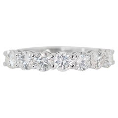 Dazzling 2.21ct Triple Excellent Ideal Cut Diamond 7-Stone Ring