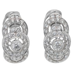 Orecchini con 2,36 carati di diamanti in oro bianco 14k - certificati IGI