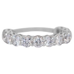 Dazzling 2.93ct Diamonds Half Eternity Ring in 18k White Gold - IGI Certified