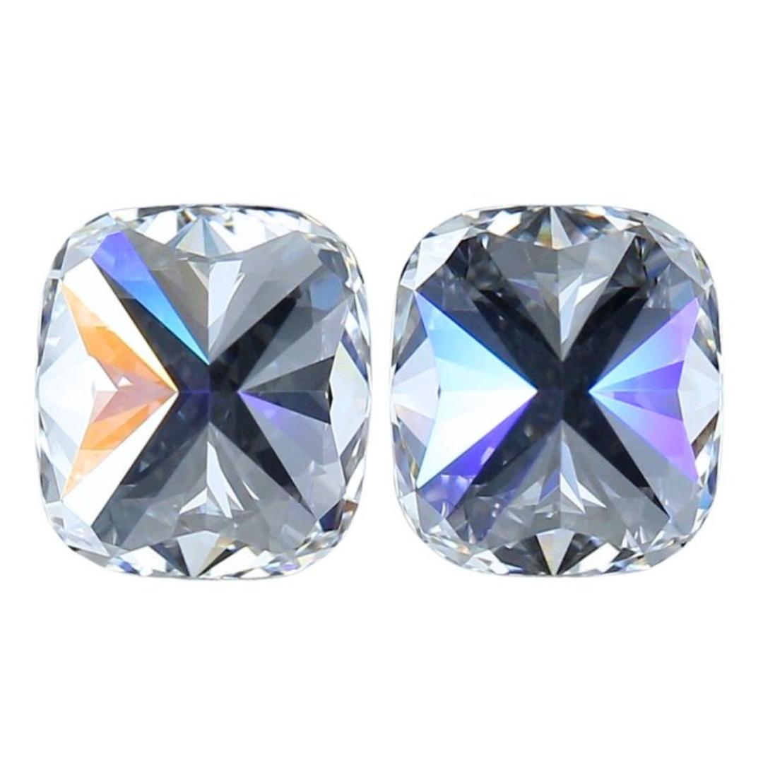  Dazzling 2pcs Ideal Cut Natural Diamonds w/1.60 ct - GIA Certified 1