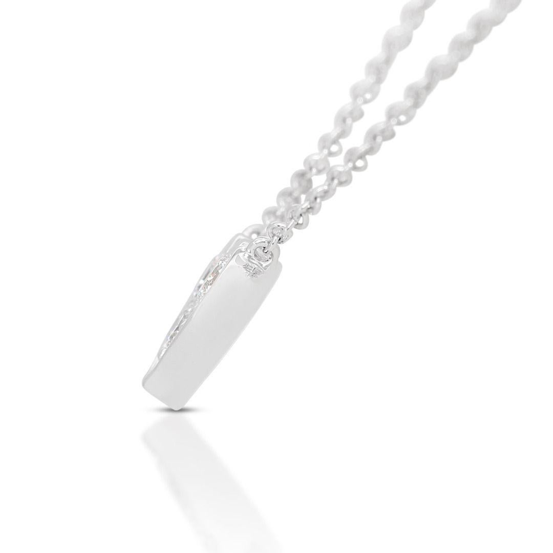Dazzling 3-stone Diamond Heart Platinum Necklace 1
