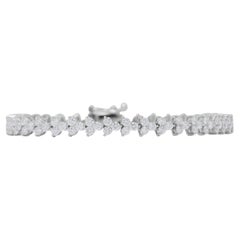 Schillerndes 3,0-Karat-Diamanten-Tennisarmband aus 18K Weißgold