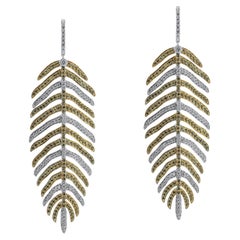 Dazzling 4.27ct Diamonds Drop Earrings in 18K White Gold