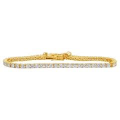 Dazzling 5.01ct Natural Diamonds Bracelet in 18k Yellow Gold - IGI Certified
