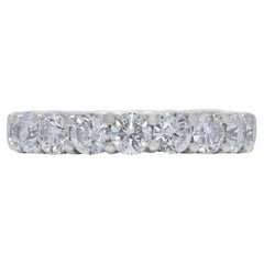 Schillernde 5,36ct natürlichen Diamanten volle Ewigkeit Band Ring 18k Weißgold