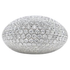 Deslumbrante Anillo de Diamantes Naturales de 5,3 ct en Oro Blanco de 18 quilates