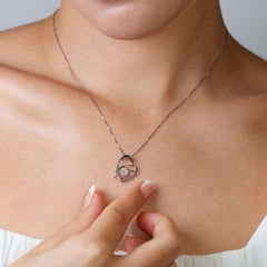 Dazzling 7-stone Diamond Necklace set in gleaming 18K White Gold