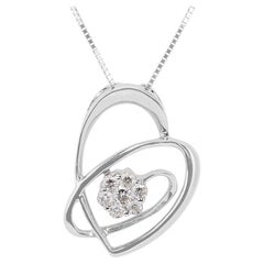 Dazzling 7-stone Diamond Necklace set in gleaming 18K White Gold