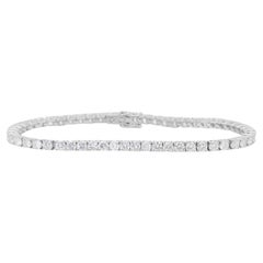 Dazzling 7.01ct Diamonds Tennis Bracelet in 18k White Gold - IGI Certified