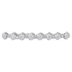 Bracelet éblouissant de 7,25 carats en or blanc 18 carats, certifié IGI