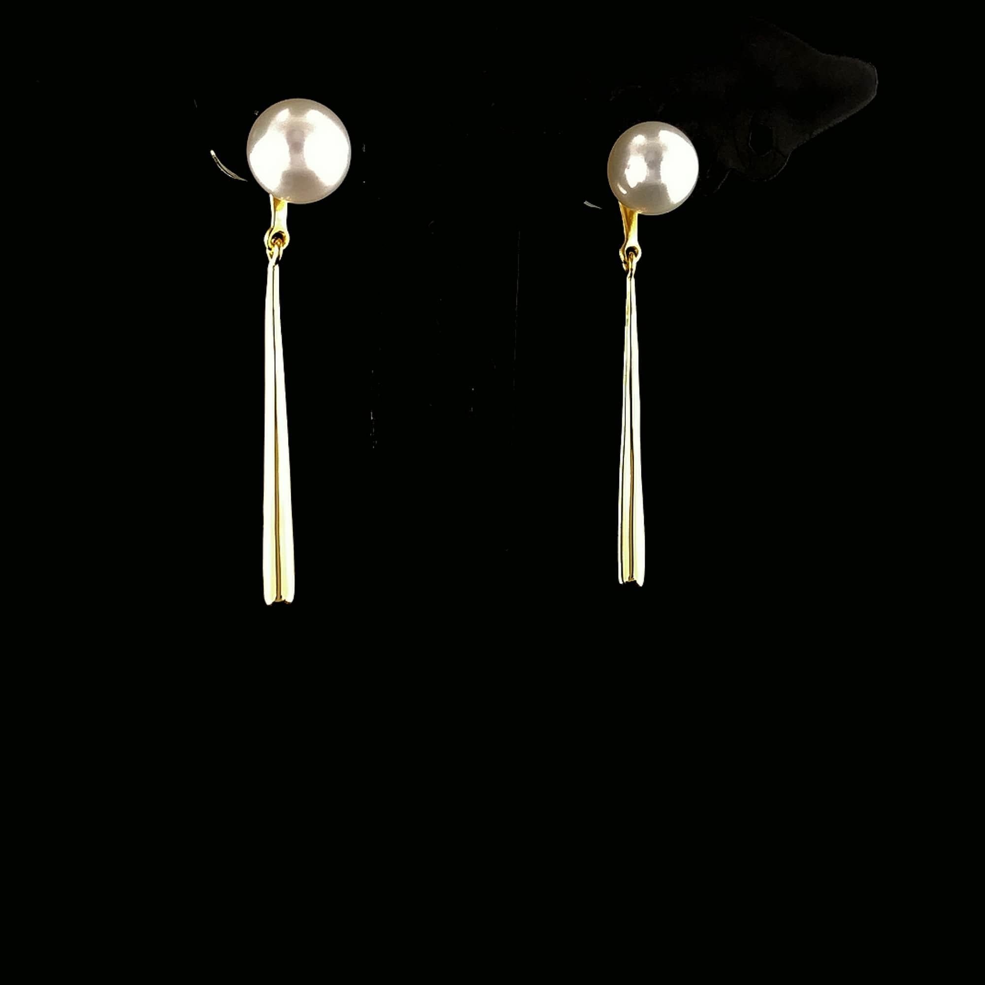 Artisan Clous d'oreilles en argent sterling et perles éblouissantes en vente