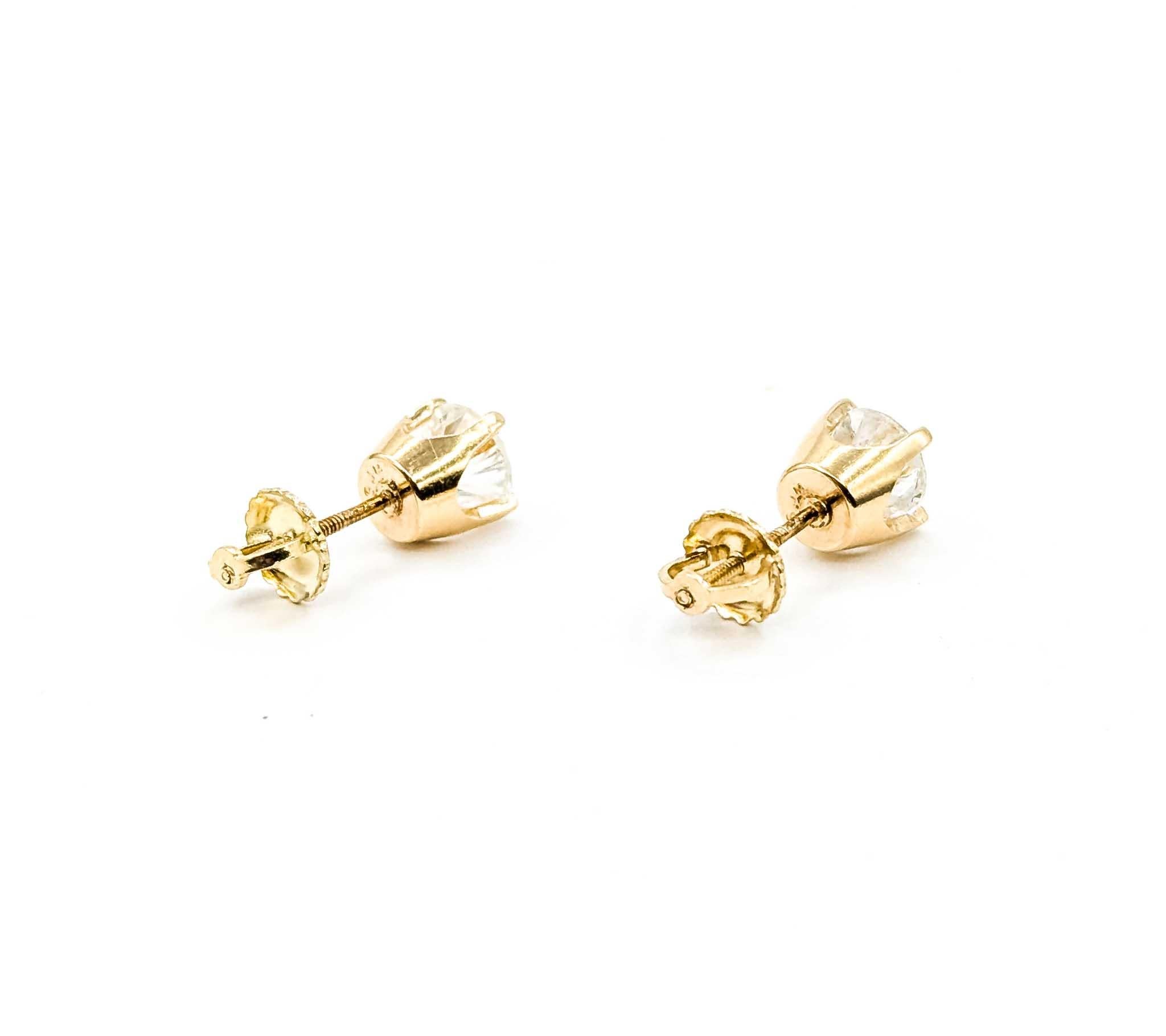 Dazzling Diamond Fashion Earrings in 14k Yellow Gold für Damen oder Herren im Angebot