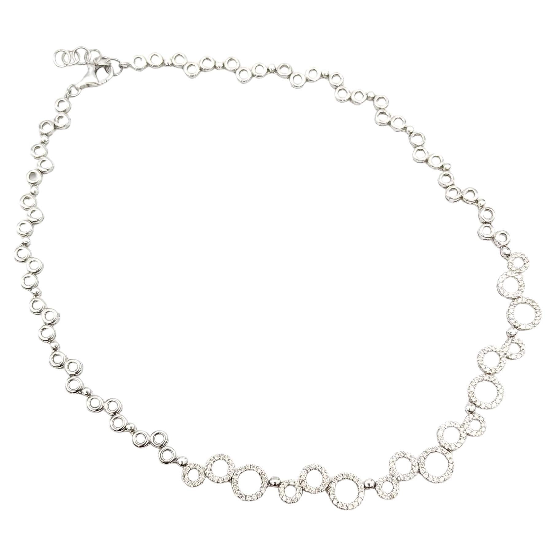 Dazzling Diamond-Studded Fashion Necklace in 18k White Gold