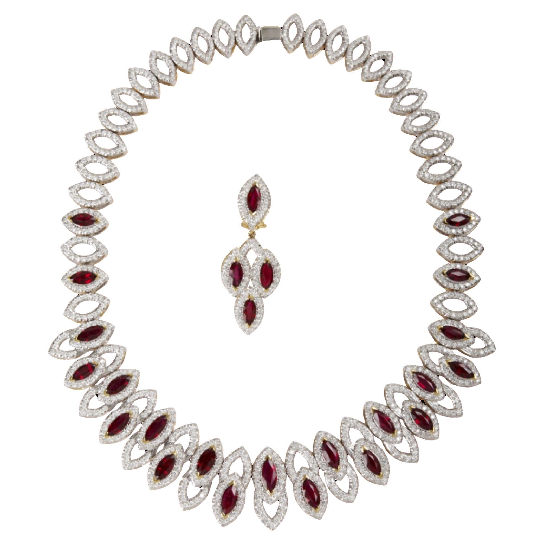 Schillernde Eleganz in  31,16 Karat Rubin & 13,04 Karat Diamant im Angebot