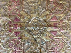 Dazzling Italian Cut Velvet Tapestry with Arabesque Motif