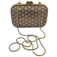 Woman/'s Vintage Evening Minaudi\u00e8re Clutch Bag GoldSilverWedding PurseBridal Prom Handbag Party Bags Metal Frame Hard Case