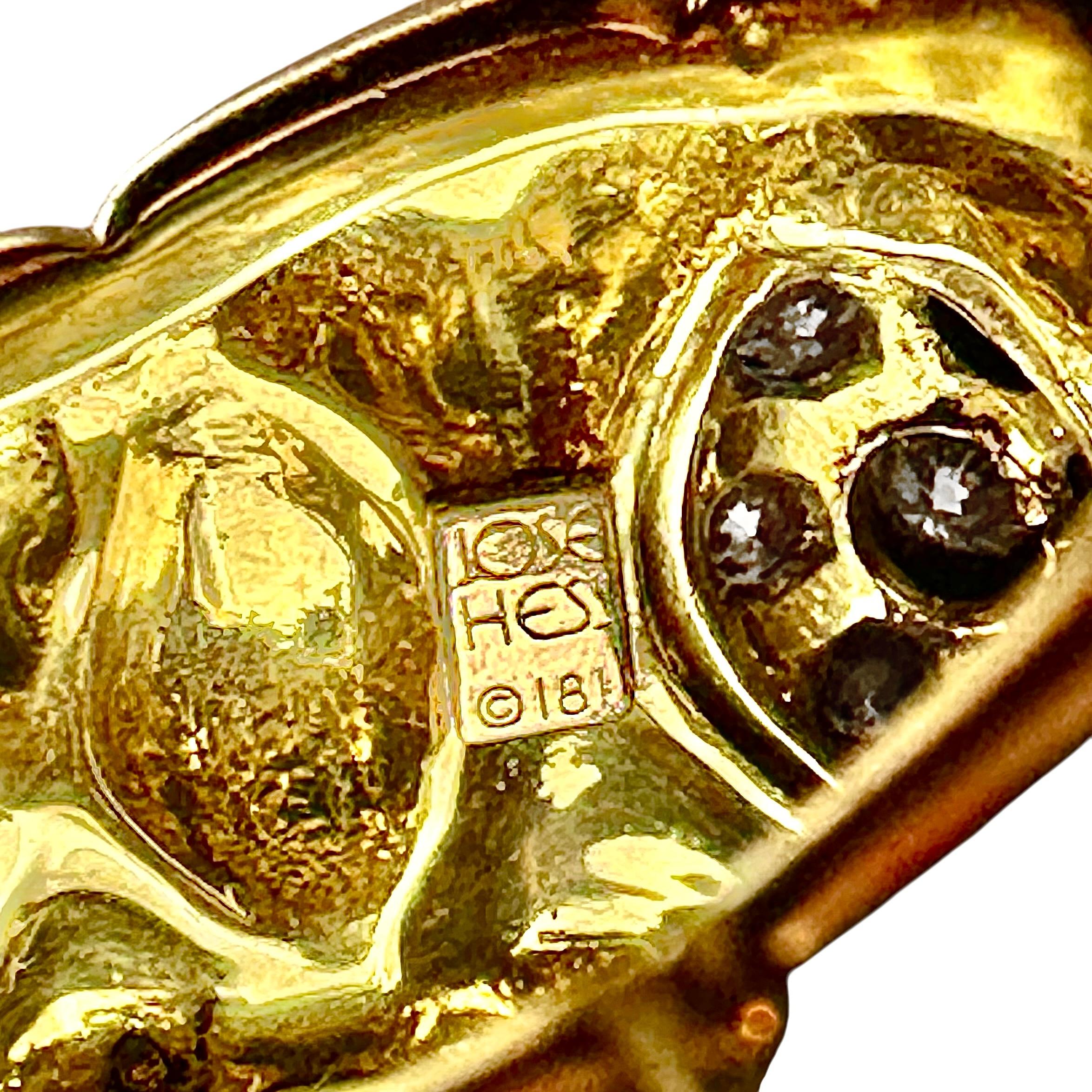 Éblouissante bague de cocktail vintage en or 18 carats et diamants par Jose HESS en vente 8