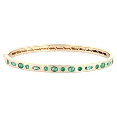 Bracciale smeraldo Bangle in oro giallo 18 carati Dazzling Light