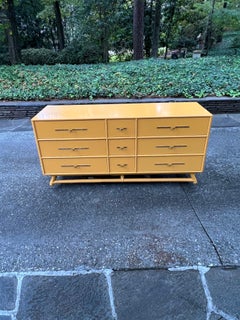 Dazzling Rattan, Cane and Brass Commode by Tommi Parzinger - Pair Available