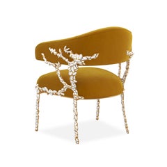 Dazzling Modern Chair Gold Velvet