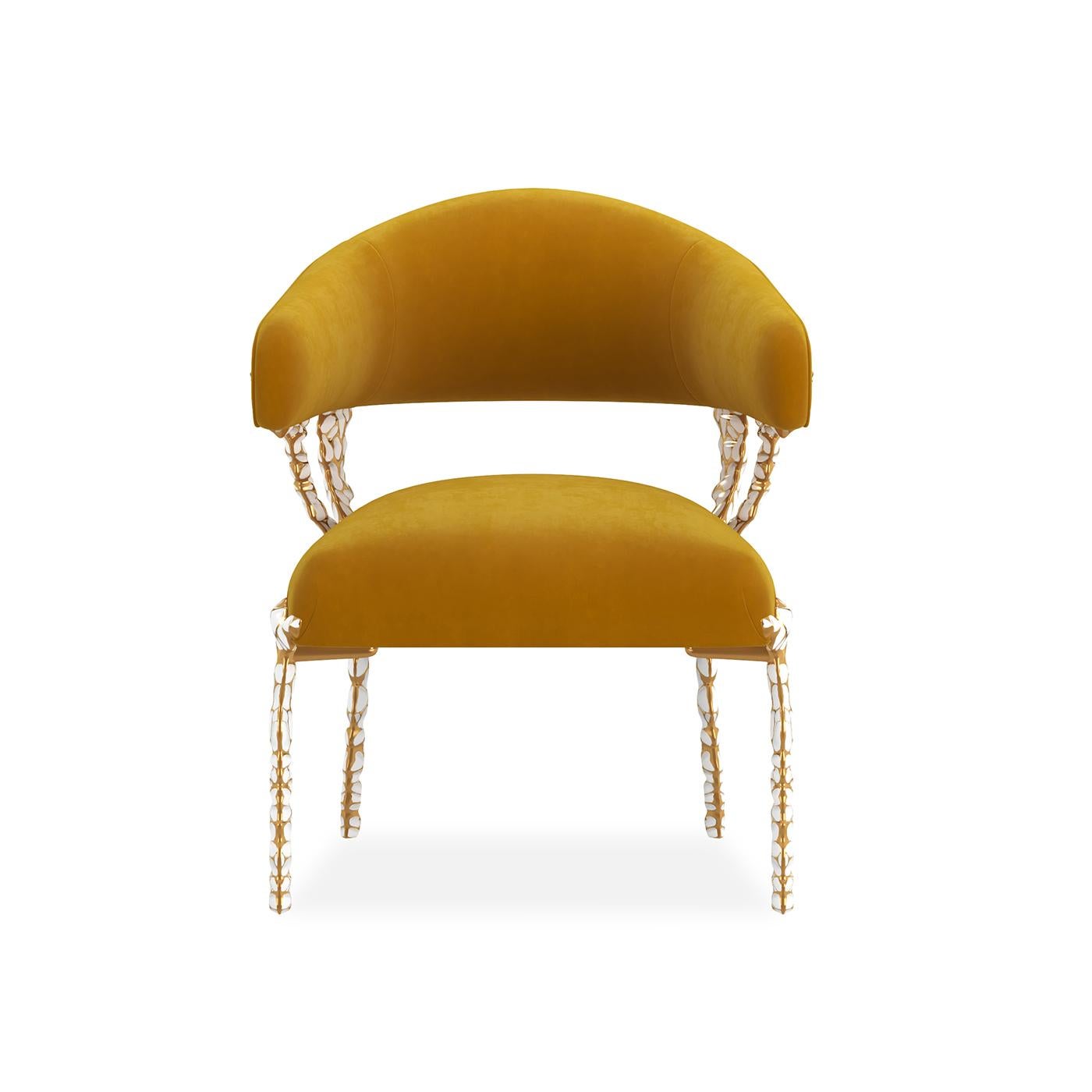 Sedia Moderna Abbagliante Velluto Oro In condizioni Nuovo in vendita a Westwood, NJ