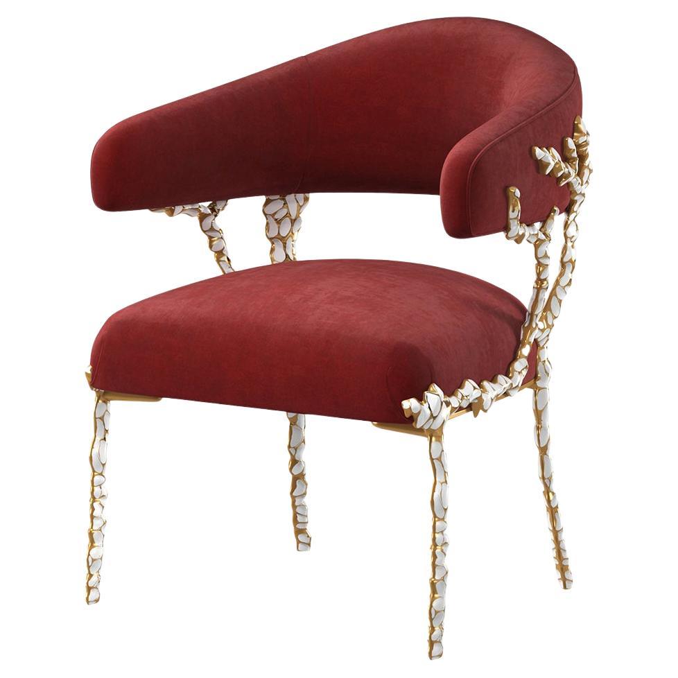 Dazzling Modern Chair Red Velvet