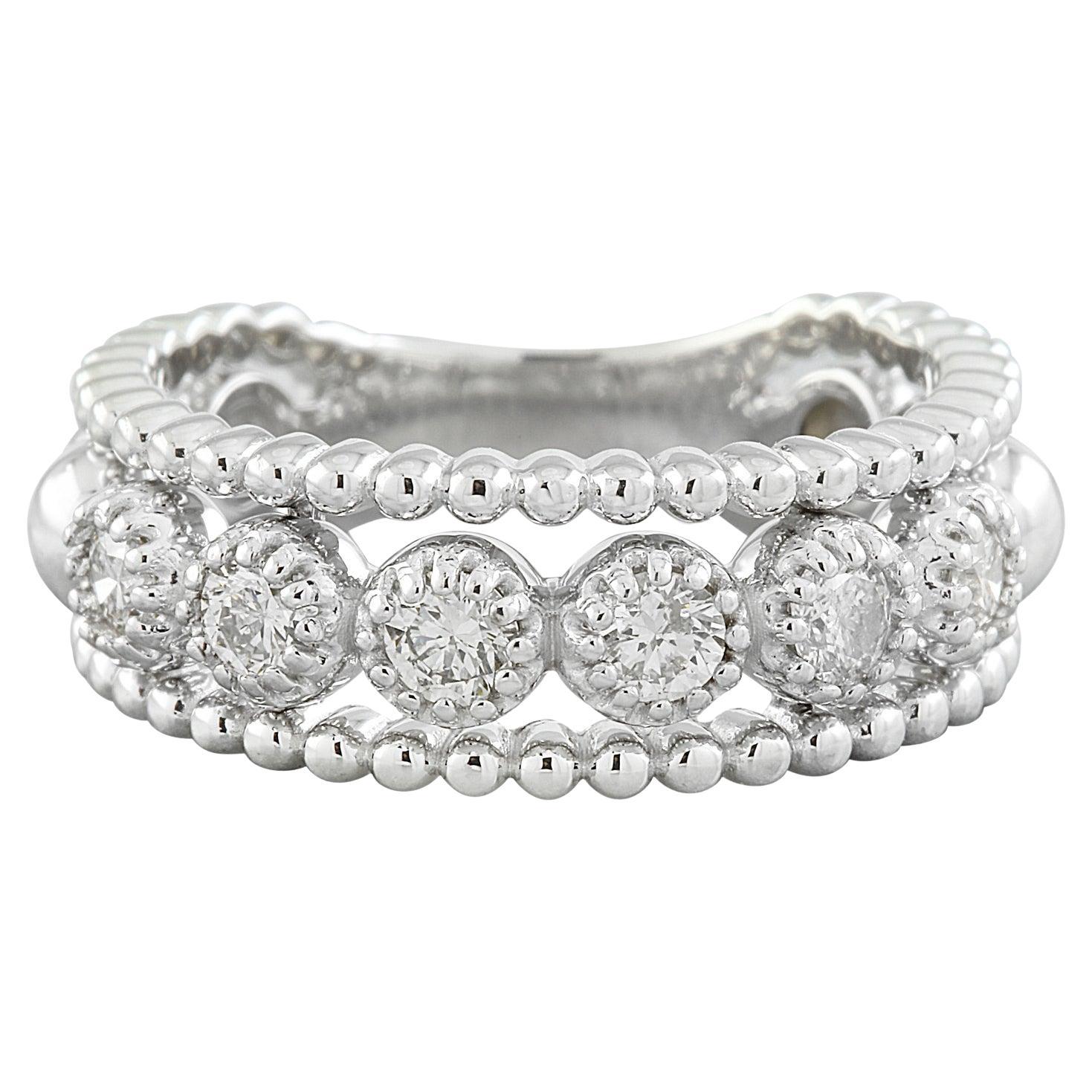 Dazzling Natural Diamond Ring: Radiant Beauty in 14K Solid White Gold