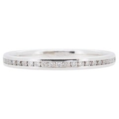 Dazzling Pave Band Platinum Wedding Ring with 0.16 Carat Natural Diamonds