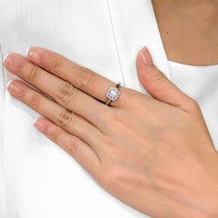 Dazzling Platinum Ring with 1.01ct Diamond & Sapphire Accents - AGS Certified