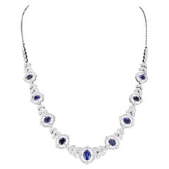 Dazzling Sapphire and Diamond Necklace