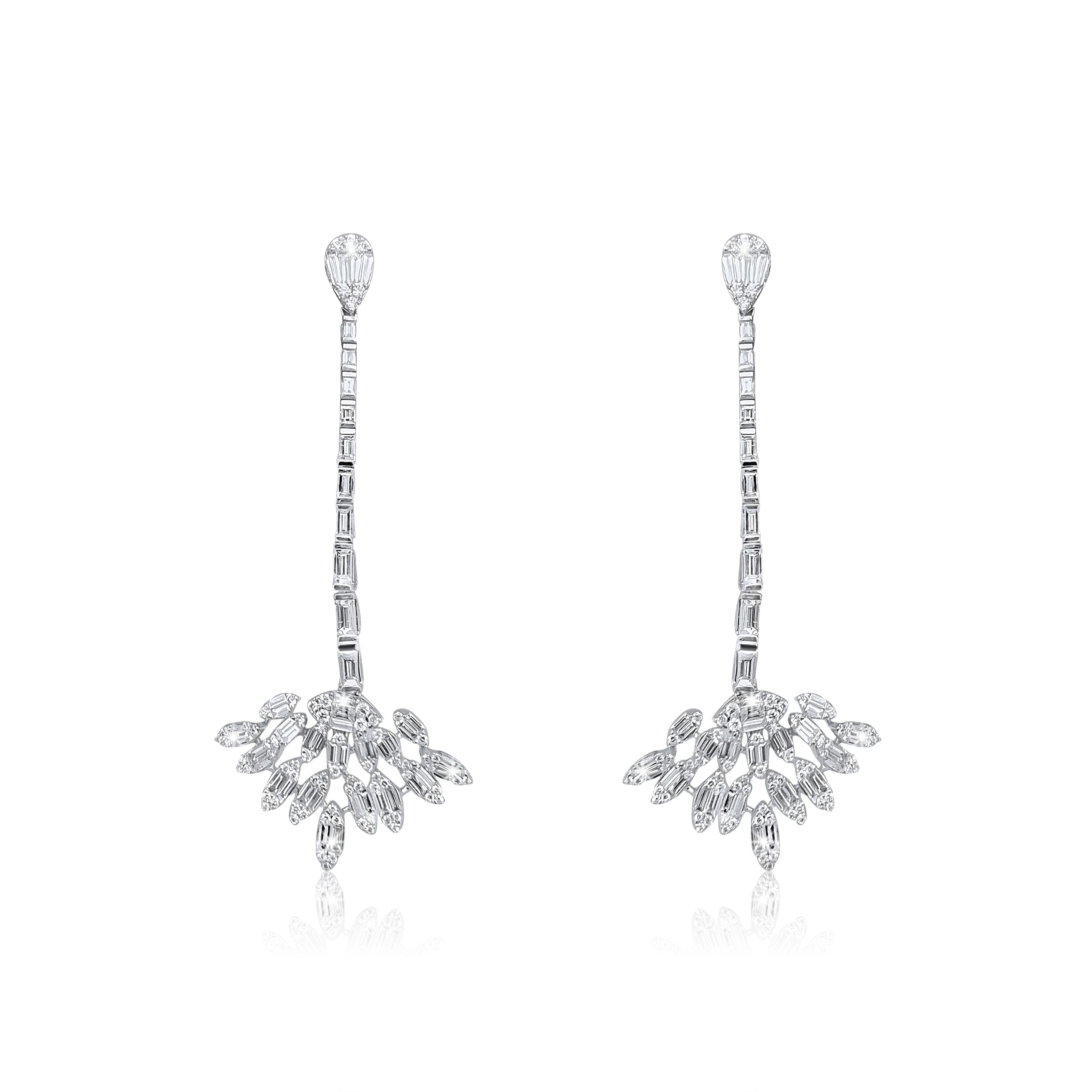 Modern Ana's Diamond Whisper Earrings For Sale