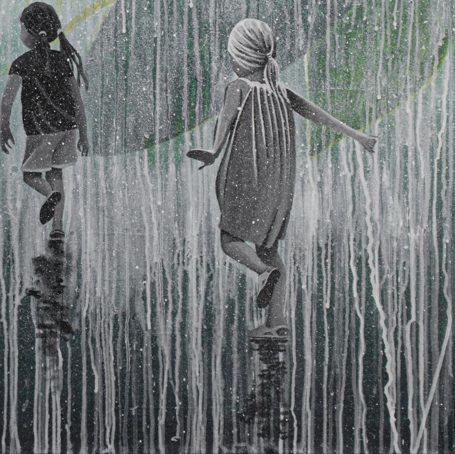 A HARD RAIN'S A GONNA FALL, Mixed Media on Canvas For Sale 1