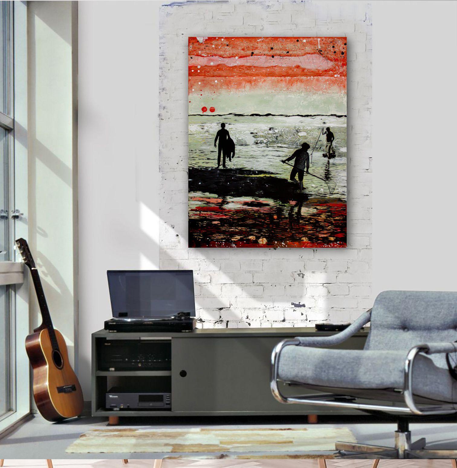BUDDIES, Gemischte Medien auf Leinwand (Zeitgenössisch), Mixed Media Art, von db Waterman