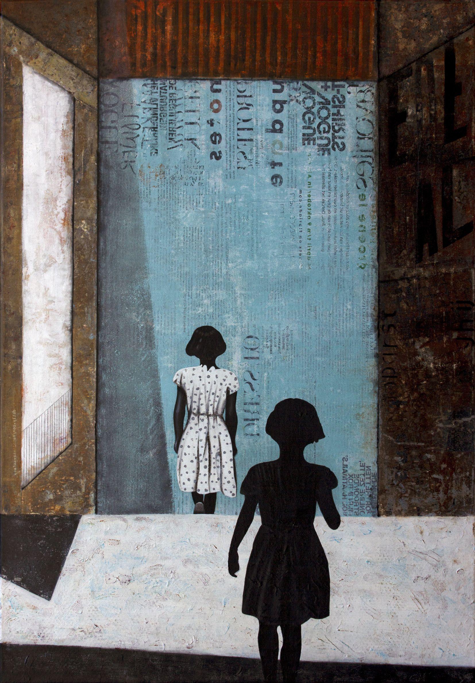 DOPPELGÃ„NGER, Mixed Media on Canvas - Mixed Media Art by db Waterman