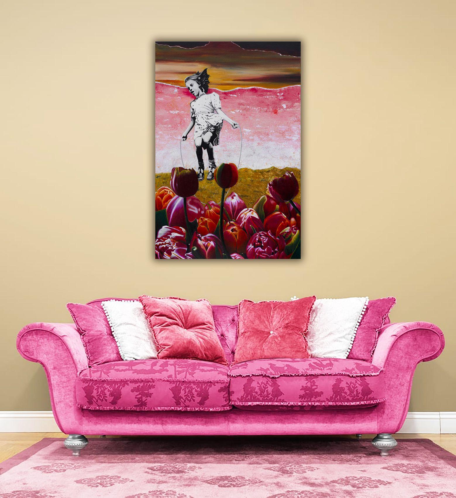 DOUBLE DUTCH, Mixed Media on Canvas For Sale 1
