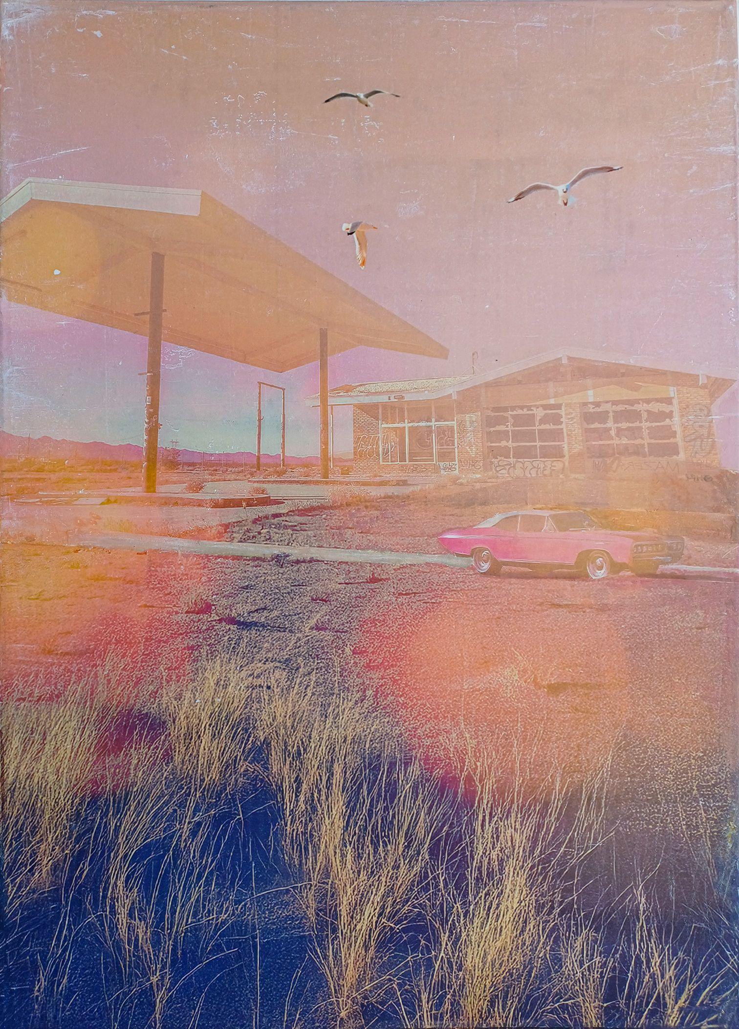 DRIVE INTO OBLIVION, Gemischte Medien auf Leinwand – Mixed Media Art von db Waterman