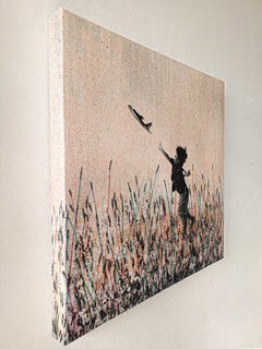 LEARNING TO FLY, Technique mixte sur toile