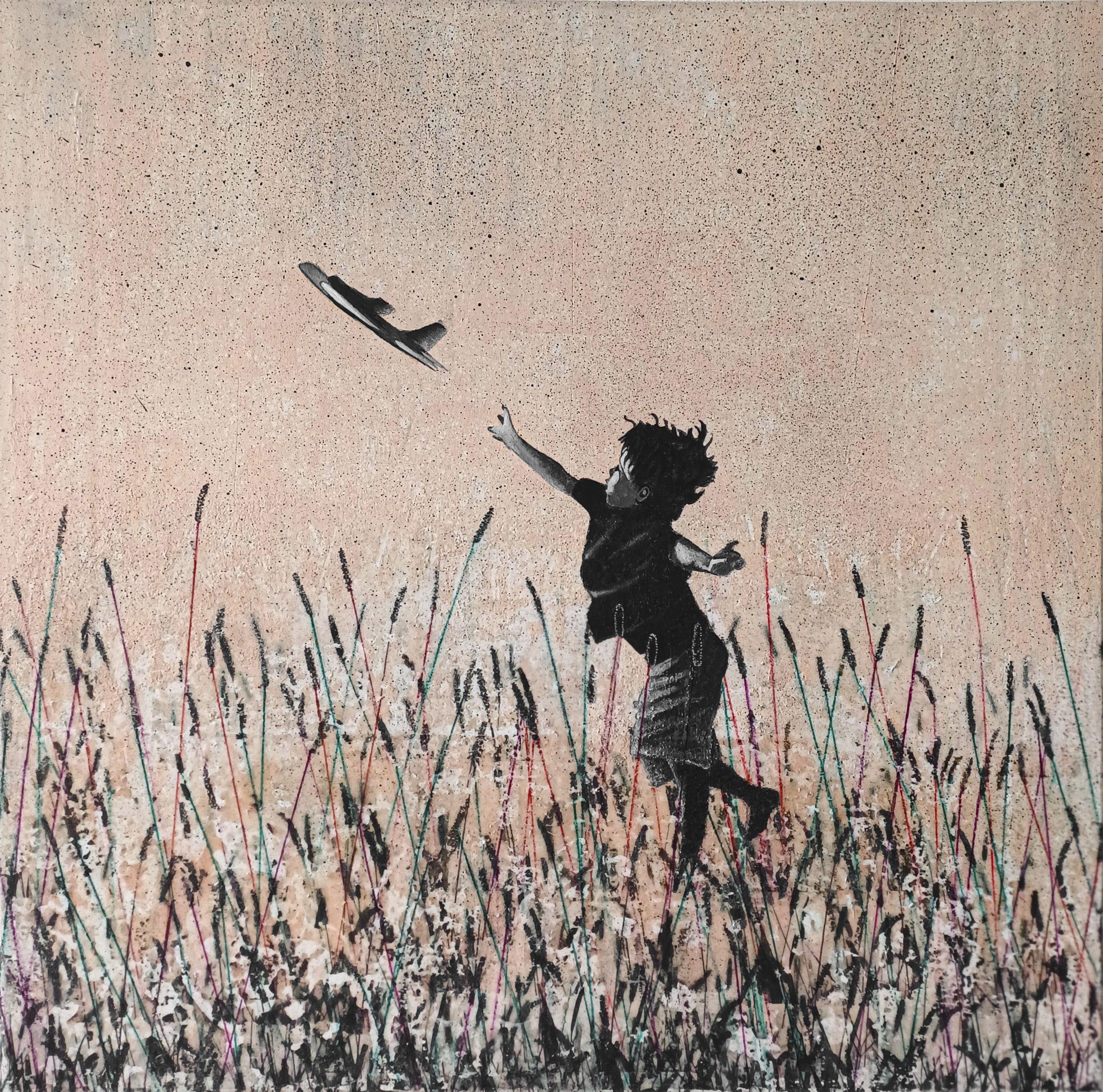 LEARNING TO FLY, Mixed Media on Canvas