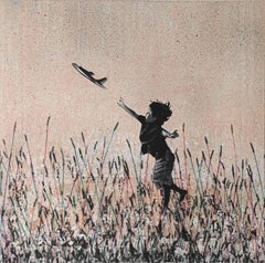 LEARNING TO FLY, Technique mixte sur toile