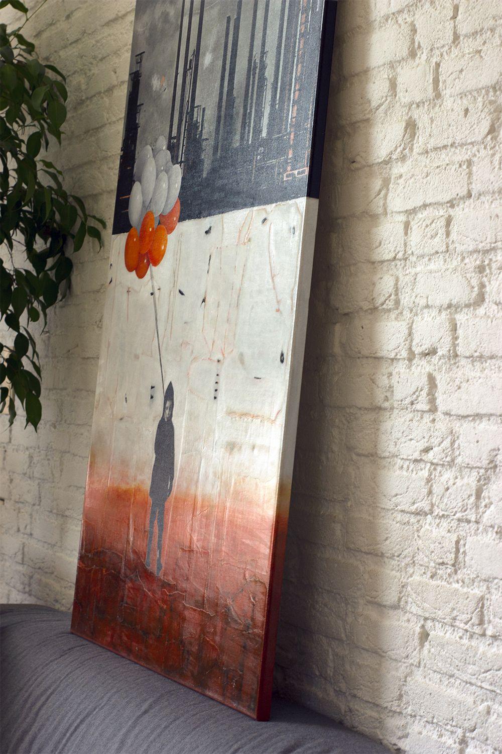 LIFT ME UP, Mixed Media on Canvas - Contemporary Mixed Media Art by db Waterman