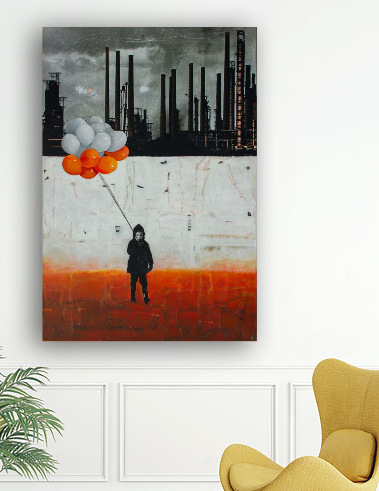LIFT ME UP, Mixed Media on Canvas For Sale 1