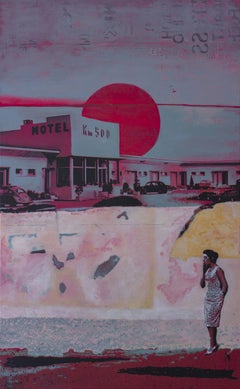 MOTEL 500, Mixed Media on Canvas